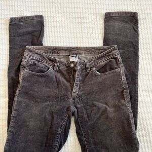 Patagonia Organic Cotton Women's Charcoal Gray Corduroy Pants Size 26